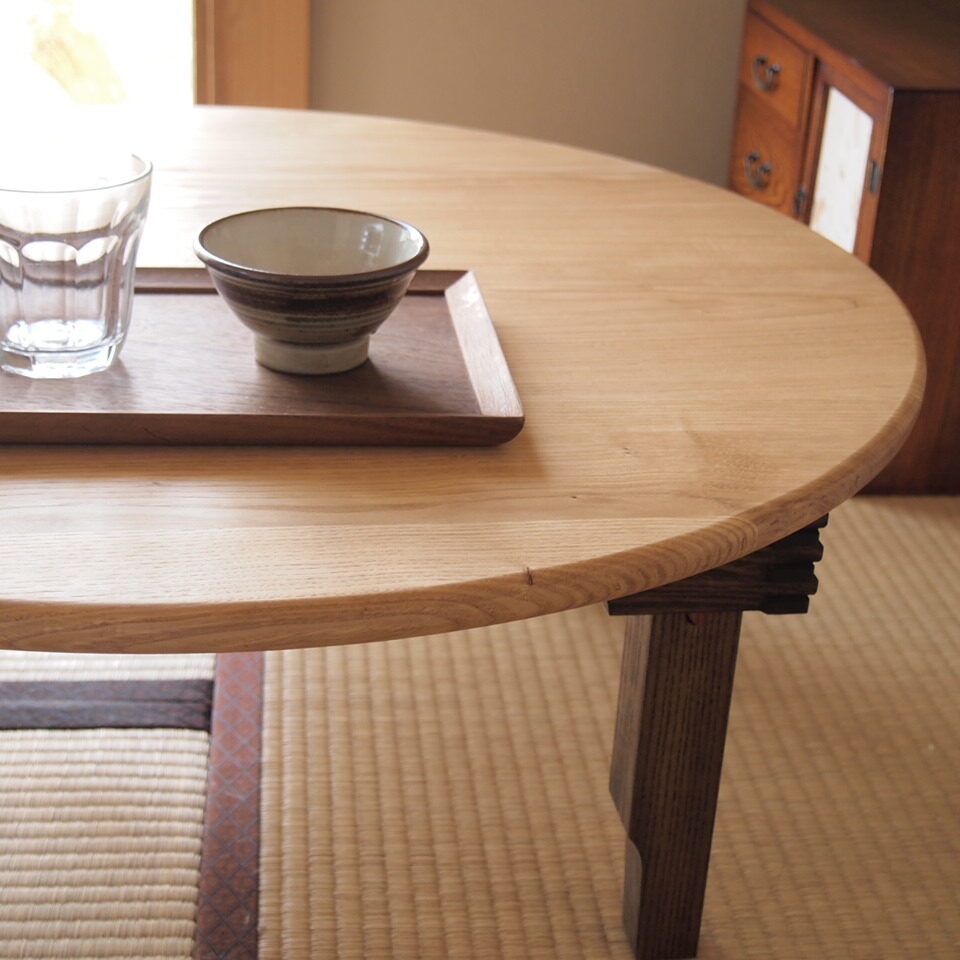 キグラシ家具工房のちゃぶ台
ボタン式 クリ